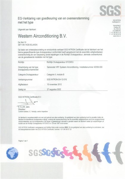 Typegoedkeuring PED