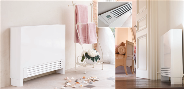 Ultra dunne ventilator convector/radiator